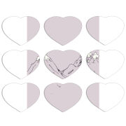Магнитные фотопазлы Сердце 50 на 50 набор 9 штук 