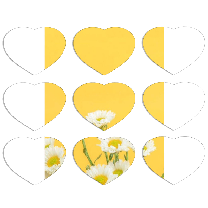 Магнитные фотопазлы Сердце 50 на 50 набор 9 штук 