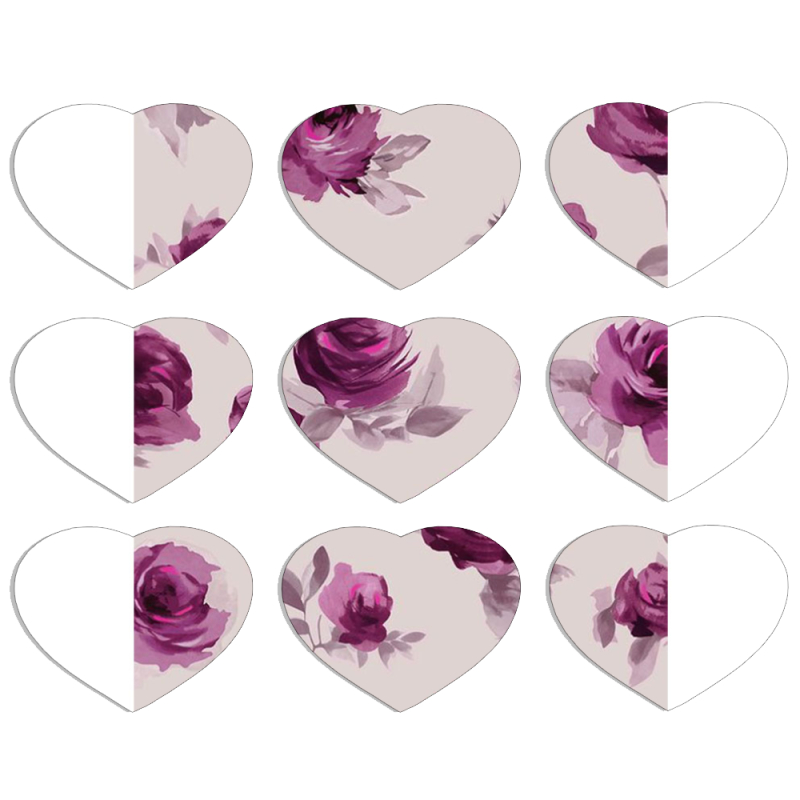 Магнитные фотопазлы Сердце 50 на 50 набор 9 штук 