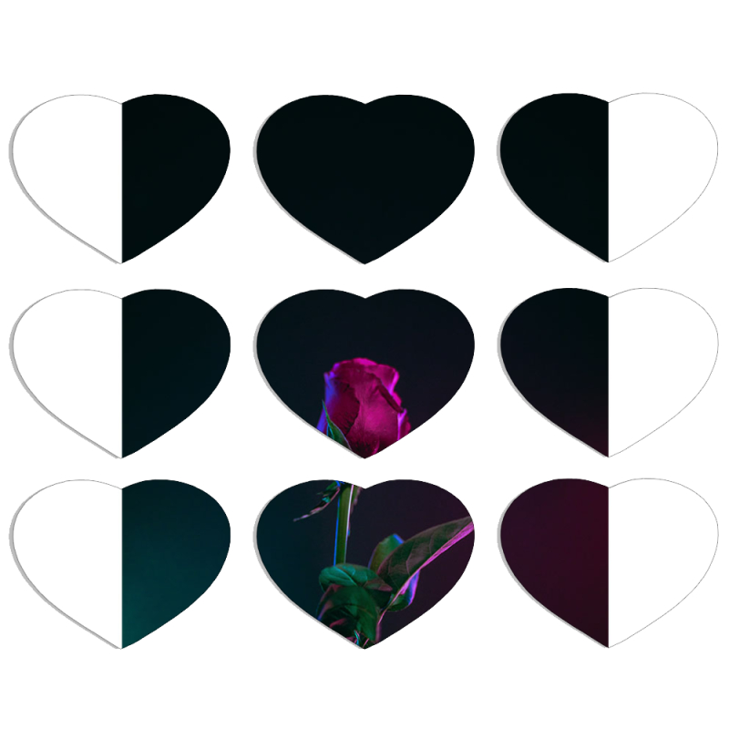 Магнитные фотопазлы Сердце 50 на 50 набор 9 штук 