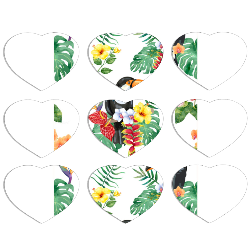 Магнитные фотопазлы Сердце 50 на 50 набор 9 штук 