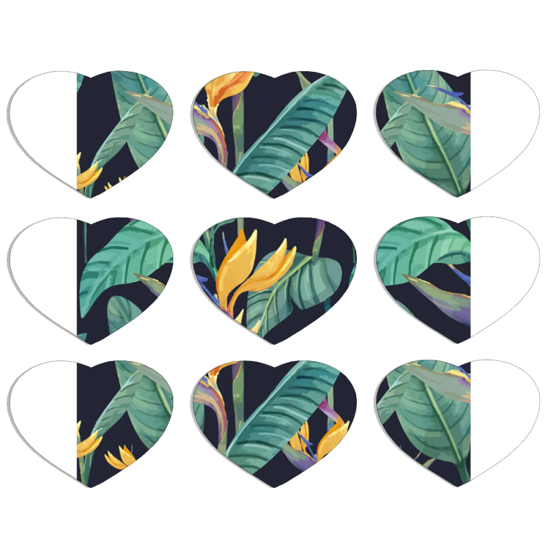 Магнитные фотопазлы Сердце 50 на 50 набор 9 штук 