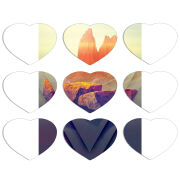 Магнитные фотопазлы Сердце 50 на 50 набор 9 штук 