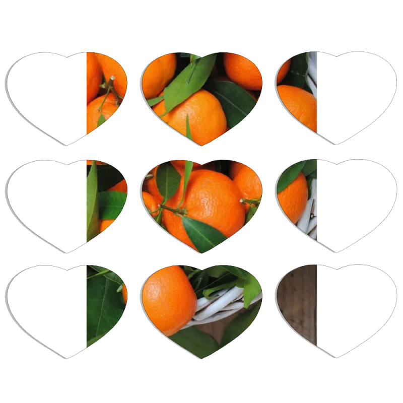 Магнитные фотопазлы Сердце 50 на 50 набор 9 штук 