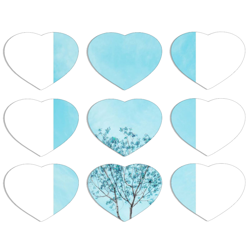 Магнитные фотопазлы Сердце 50 на 50 набор 9 штук 