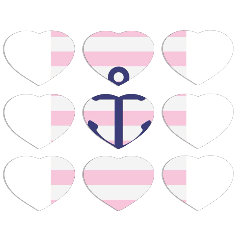 Магнитные фотопазлы Сердце 50 на 50 набор 9 штук 