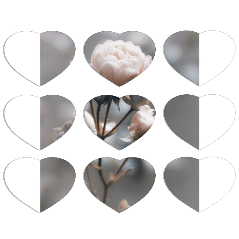 Магнитные фотопазлы Сердце 50 на 50 набор 9 штук 