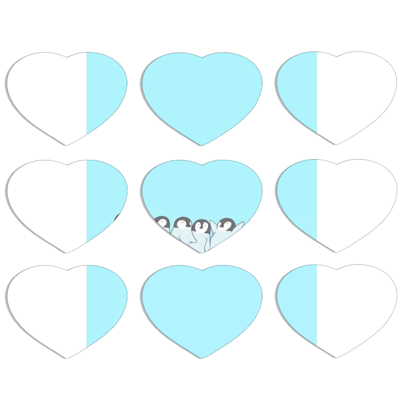 Магнитные фотопазлы Сердце 50 на 50 набор 9 штук 