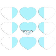 Магнитные фотопазлы Сердце 50 на 50 набор 9 штук 