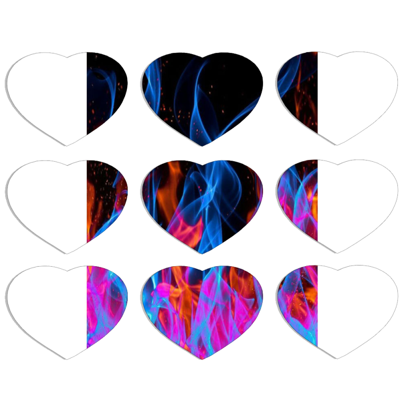 Магнитные фотопазлы Сердце 50 на 50 набор 9 штук 