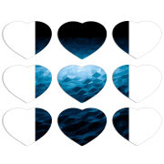 Магнитные фотопазлы Сердце 50 на 50 набор 9 штук 
