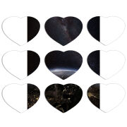 Магнитные фотопазлы Сердце 50 на 50 набор 9 штук 
