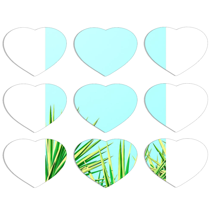 Магнитные фотопазлы Сердце 50 на 50 набор 9 штук 