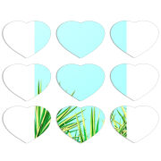 Магнитные фотопазлы Сердце 50 на 50 набор 9 штук 