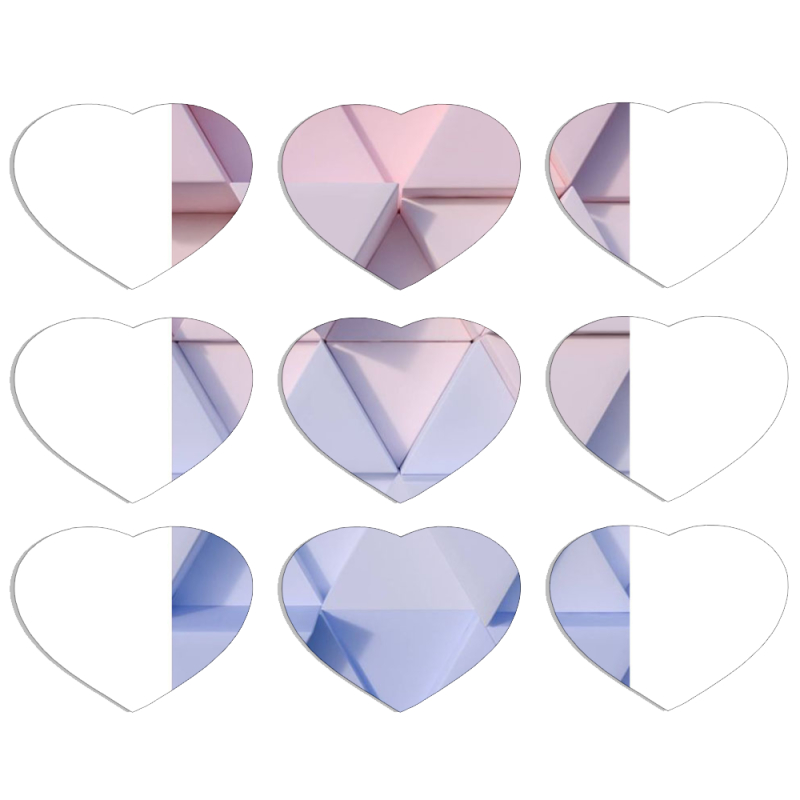 Магнитные фотопазлы Сердце 50 на 50 набор 9 штук 
