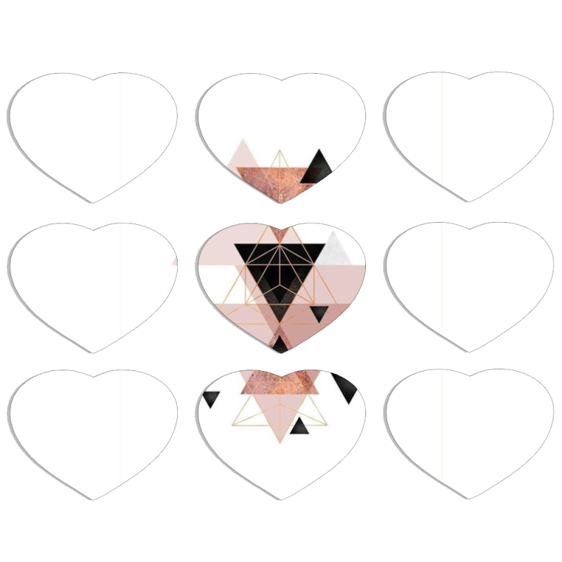 Магнитные фотопазлы Сердце 50 на 50 набор 9 штук 
