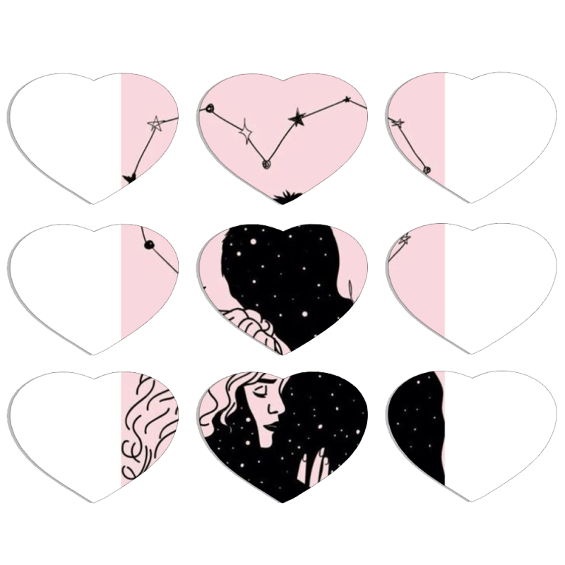 Магнитные фотопазлы Сердце 50 на 50 набор 9 штук 