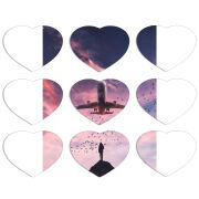 Магнитные фотопазлы Сердце 50 на 50 набор 9 штук 