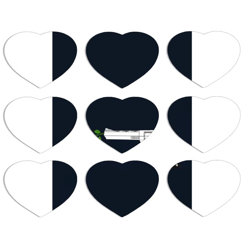 Магнитные фотопазлы Сердце 50 на 50 набор 9 штук 
