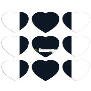 Магнитные фотопазлы Сердце 50 на 50 набор 9 штук 