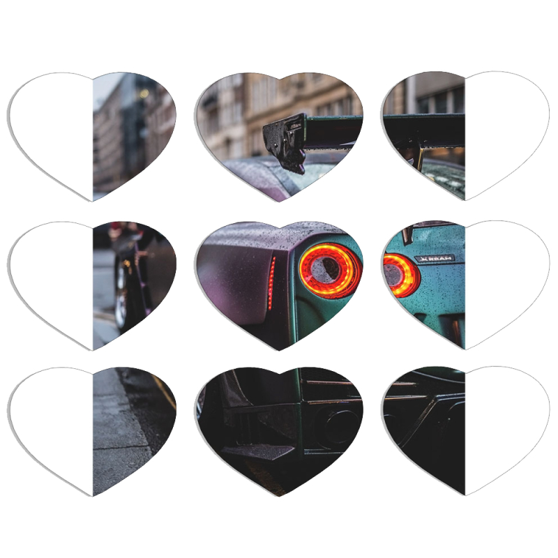Магнитные фотопазлы Сердце 50 на 50 набор 9 штук 