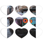 Магнитные фотопазлы Сердце 50 на 50 набор 9 штук 