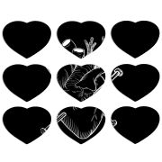 Магнитные фотопазлы Сердце 50 на 50 набор 9 штук 