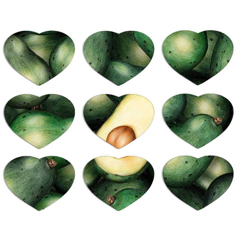 Магнитные фотопазлы Сердце 50 на 50 набор 9 штук 