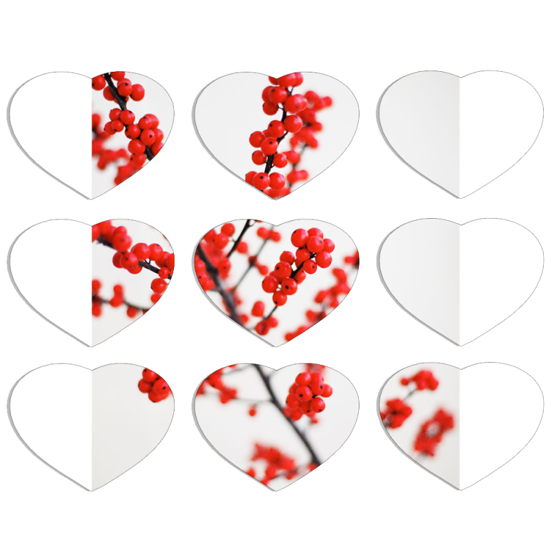 Магнитные фотопазлы Сердце 50 на 50 набор 9 штук 