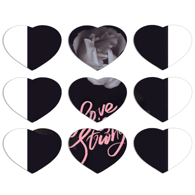 Магнитные фотопазлы Сердце 50 на 50 набор 9 штук 