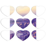 Магнитные фотопазлы Сердце 50 на 50 набор 9 штук 