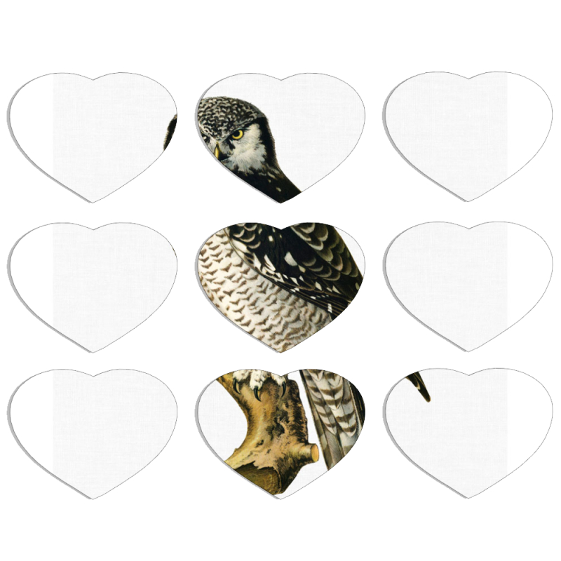 Магнитные фотопазлы Сердце 50 на 50 набор 9 штук 