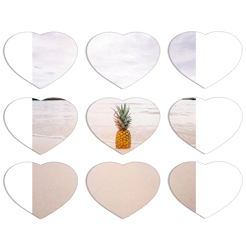 Магнитные фотопазлы Сердце 50 на 50 набор 9 штук 