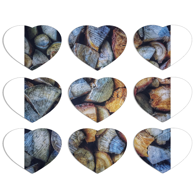 Магнитные фотопазлы Сердце 50 на 50 набор 9 штук 