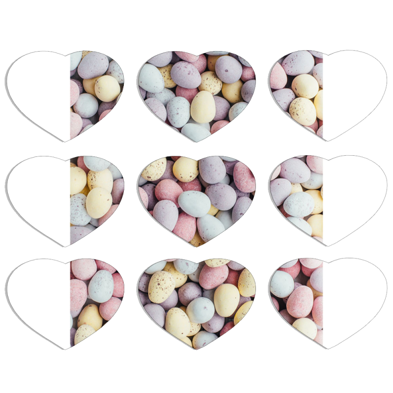 Магнитные фотопазлы Сердце 50 на 50 набор 9 штук 