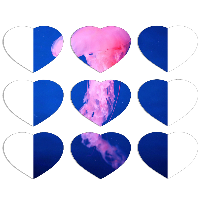 Магнитные фотопазлы Сердце 50 на 50 набор 9 штук 