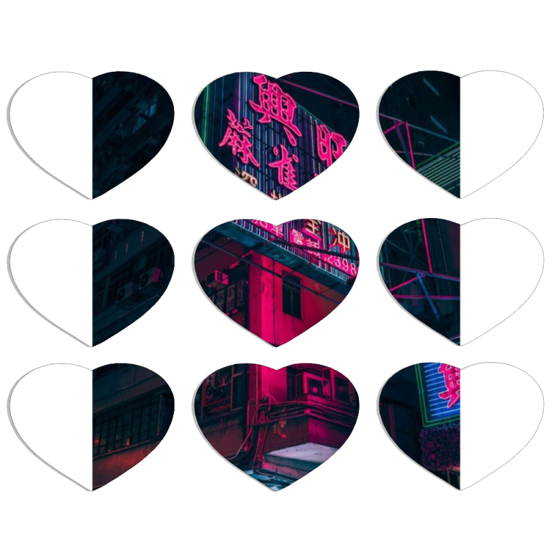 Магнитные фотопазлы Сердце 50 на 50 набор 9 штук 
