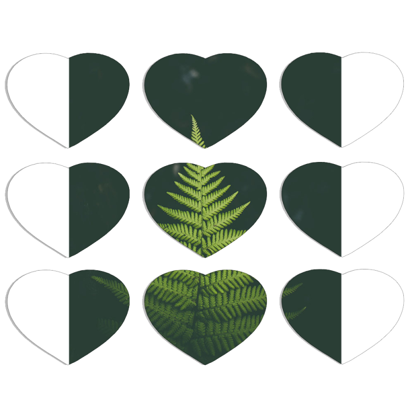 Магнитные фотопазлы Сердце 50 на 50 набор 9 штук 