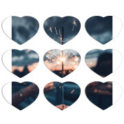 Магнитные фотопазлы Сердце 50 на 50 набор 9 штук 