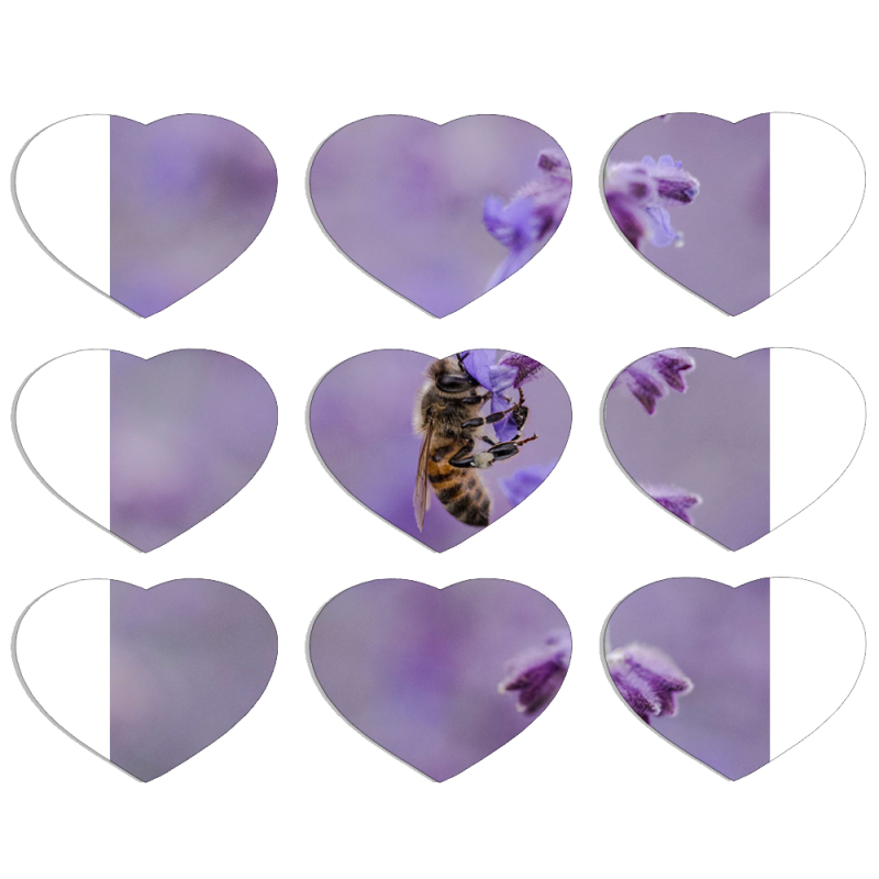 Магнитные фотопазлы Сердце 50 на 50 набор 9 штук 