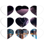 Магнитные фотопазлы Сердце 50 на 50 набор 9 штук 
