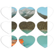 Магнитные фотопазлы Сердце 50 на 50 набор 9 штук 