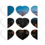 Магнитные фотопазлы Сердце 50 на 50 набор 9 штук 