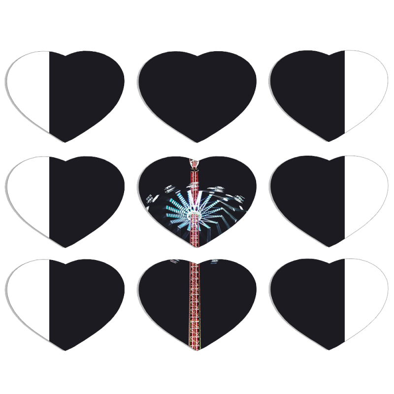 Магнитные фотопазлы Сердце 50 на 50 набор 9 штук 