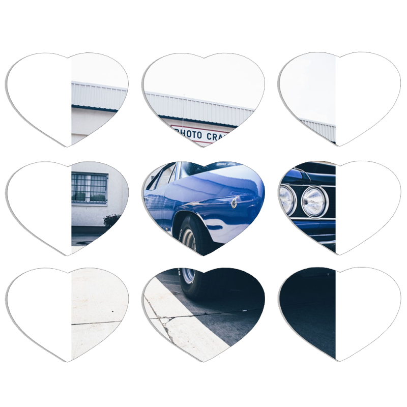 Магнитные фотопазлы Сердце 50 на 50 набор 9 штук 