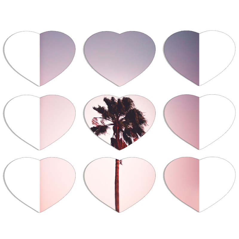 Магнитные фотопазлы Сердце 50 на 50 набор 9 штук 