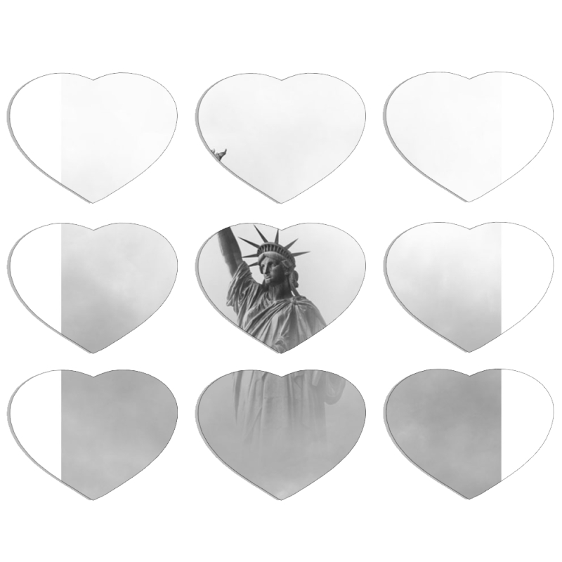 Магнитные фотопазлы Сердце 50 на 50 набор 9 штук 