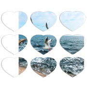 Магнитные фотопазлы Сердце 50 на 50 набор 9 штук 