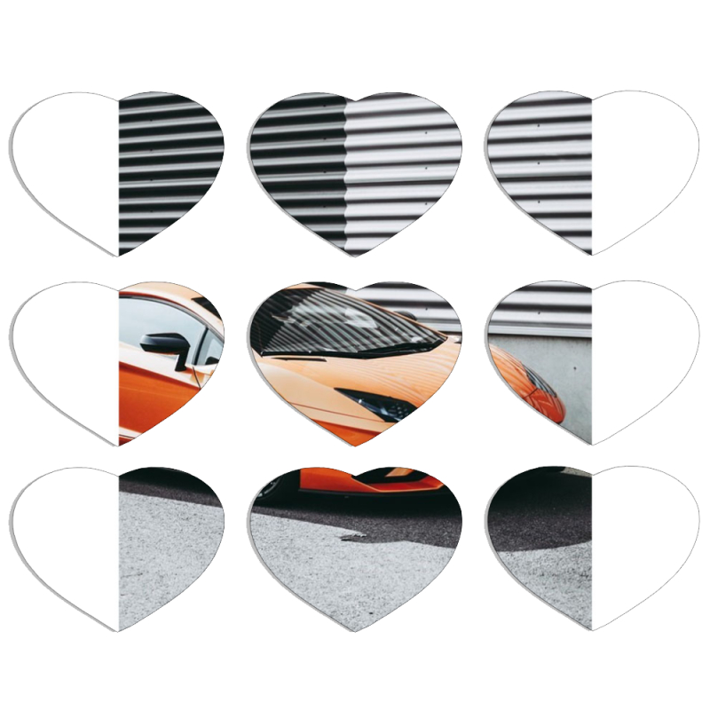 Магнитные фотопазлы Сердце 50 на 50 набор 9 штук 