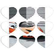 Магнитные фотопазлы Сердце 50 на 50 набор 9 штук 